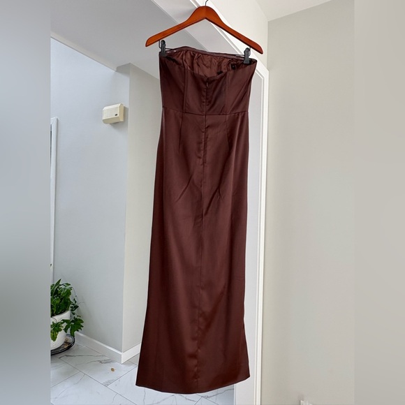 Bardot Chocolate Brown Strapless Dress - Picture 3 of 3